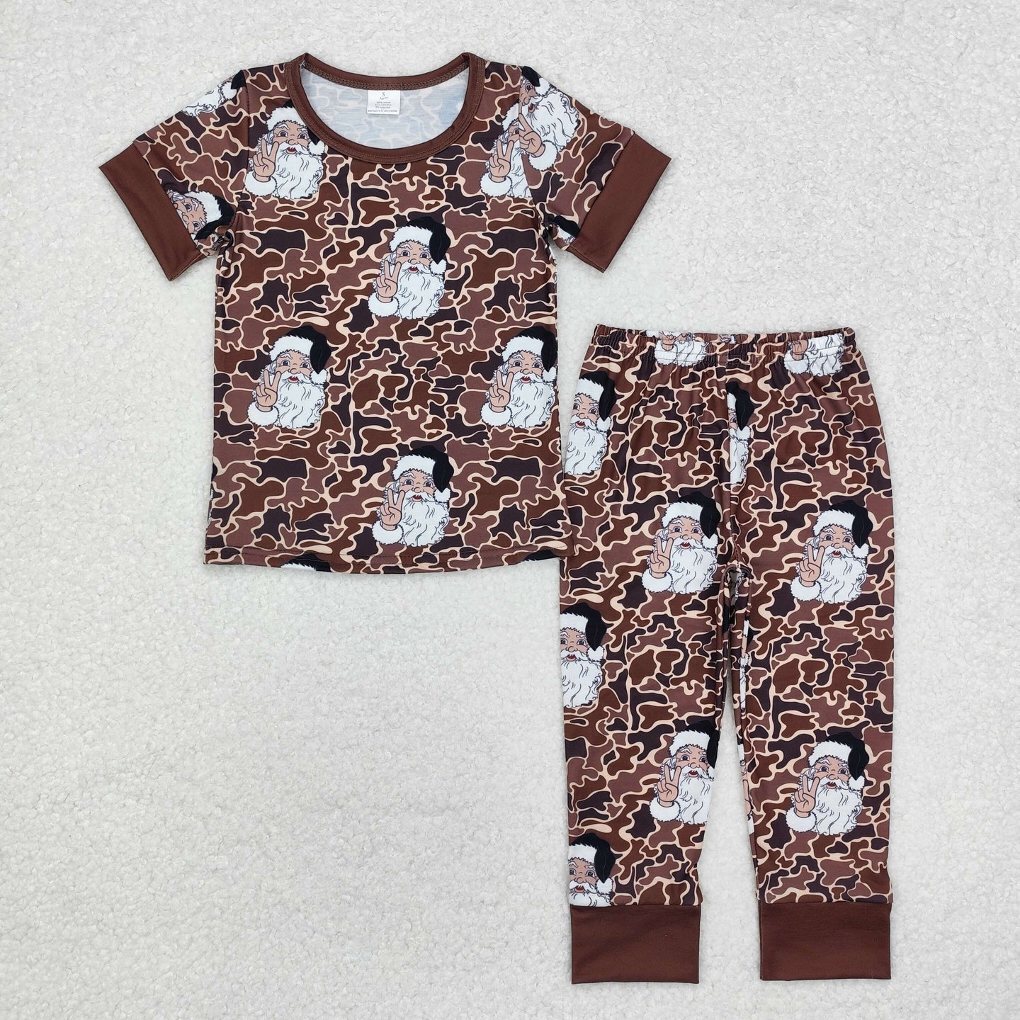 Bamboo camo Santa pajama set