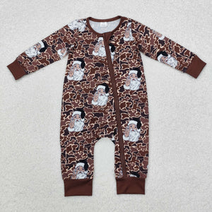 Bamboo camo Santa romper
