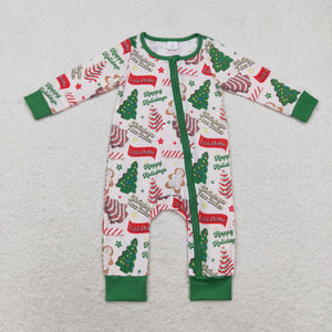 Bamboo happy holidays cake tree romper