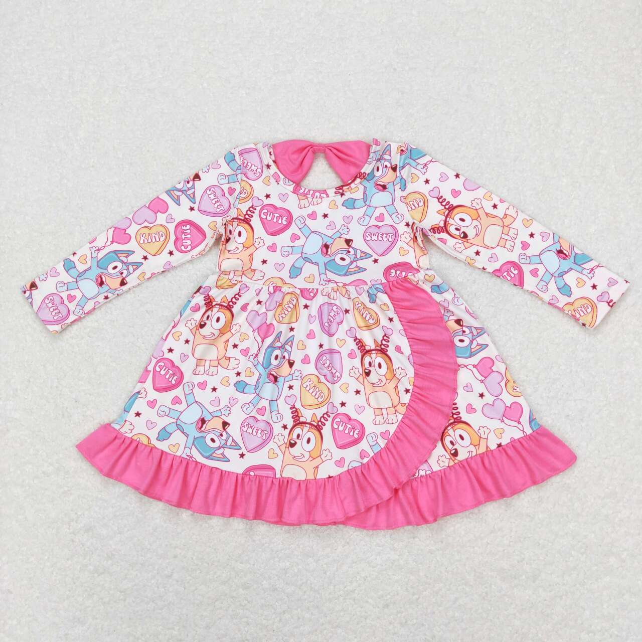 Pink blue dog dress
