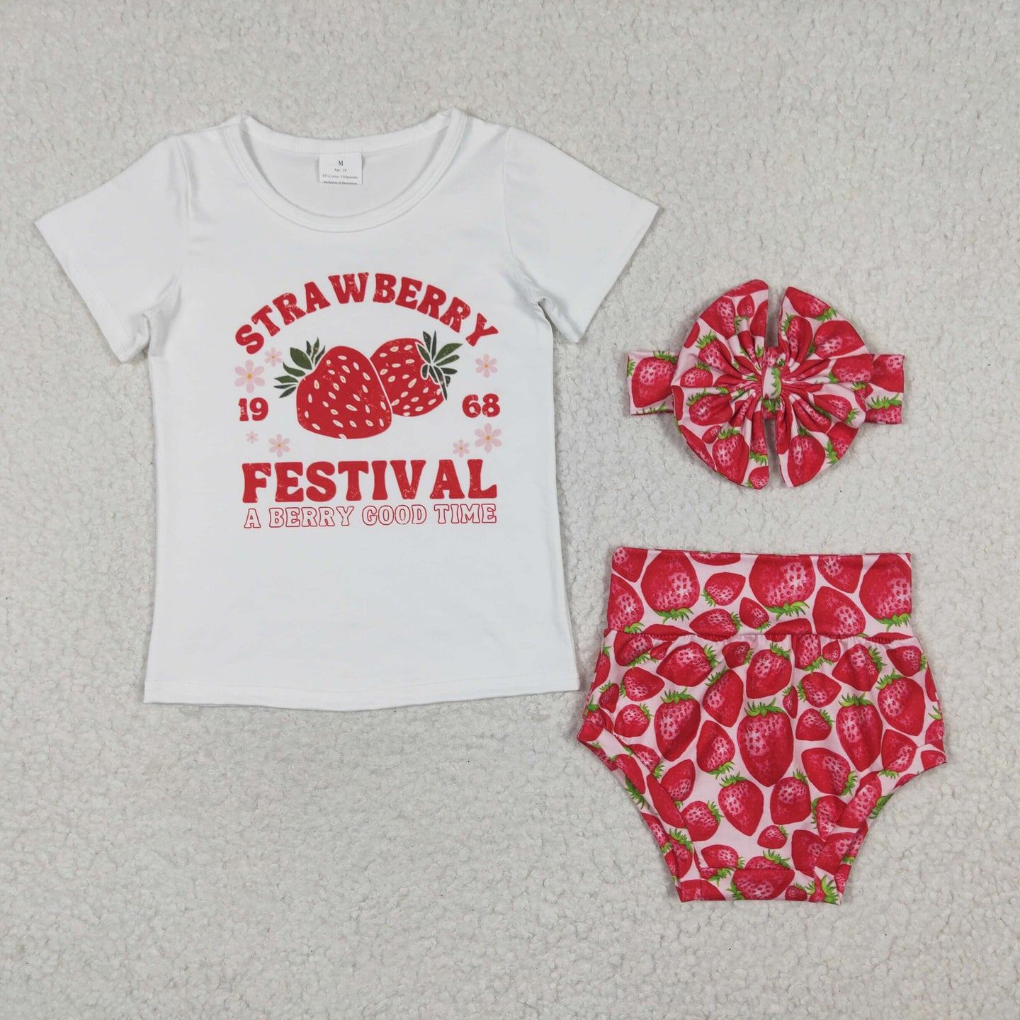 Strawberry festival bummie set