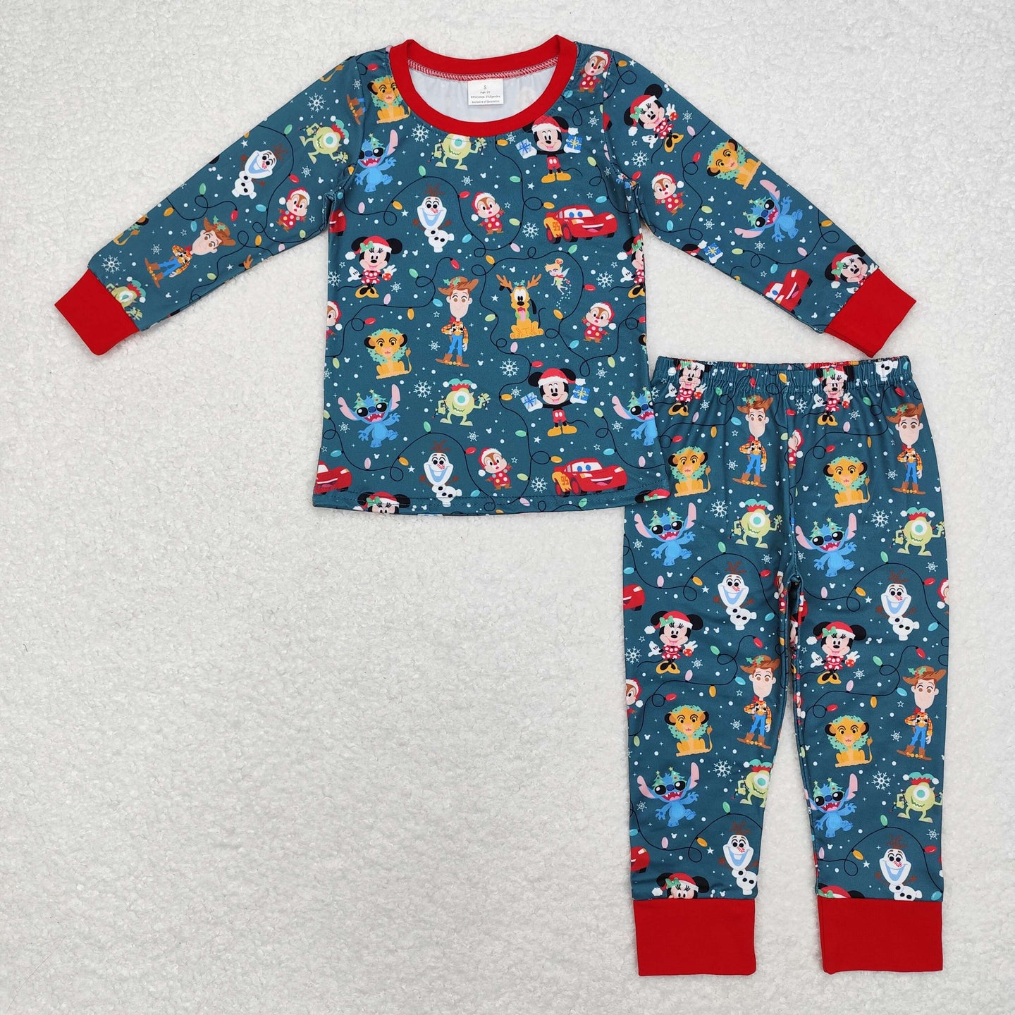 Cartoon Christmas pajama set