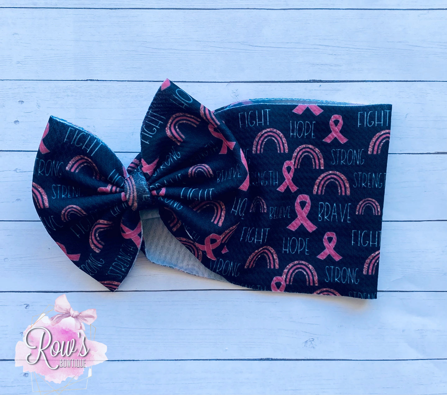 Breast Cancer Awareness Rainbows Headwrap
