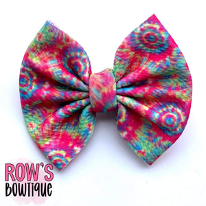 Tye Dye Swirls Bow