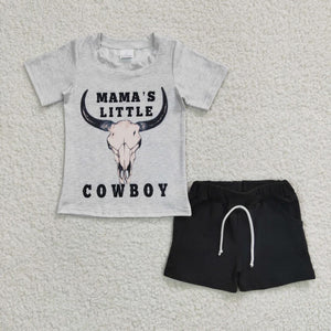 Mama's Little Cowboy Short Set